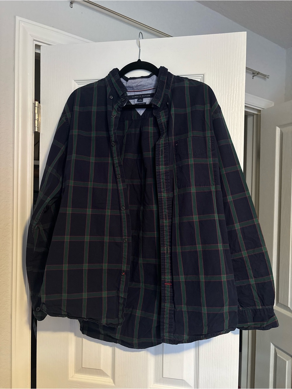 Tommy Hilfiger Navy Plaid Button-Up Shirt